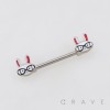 NERDY BUNNY 316L SURGICAL STEEL NIPPLE RING